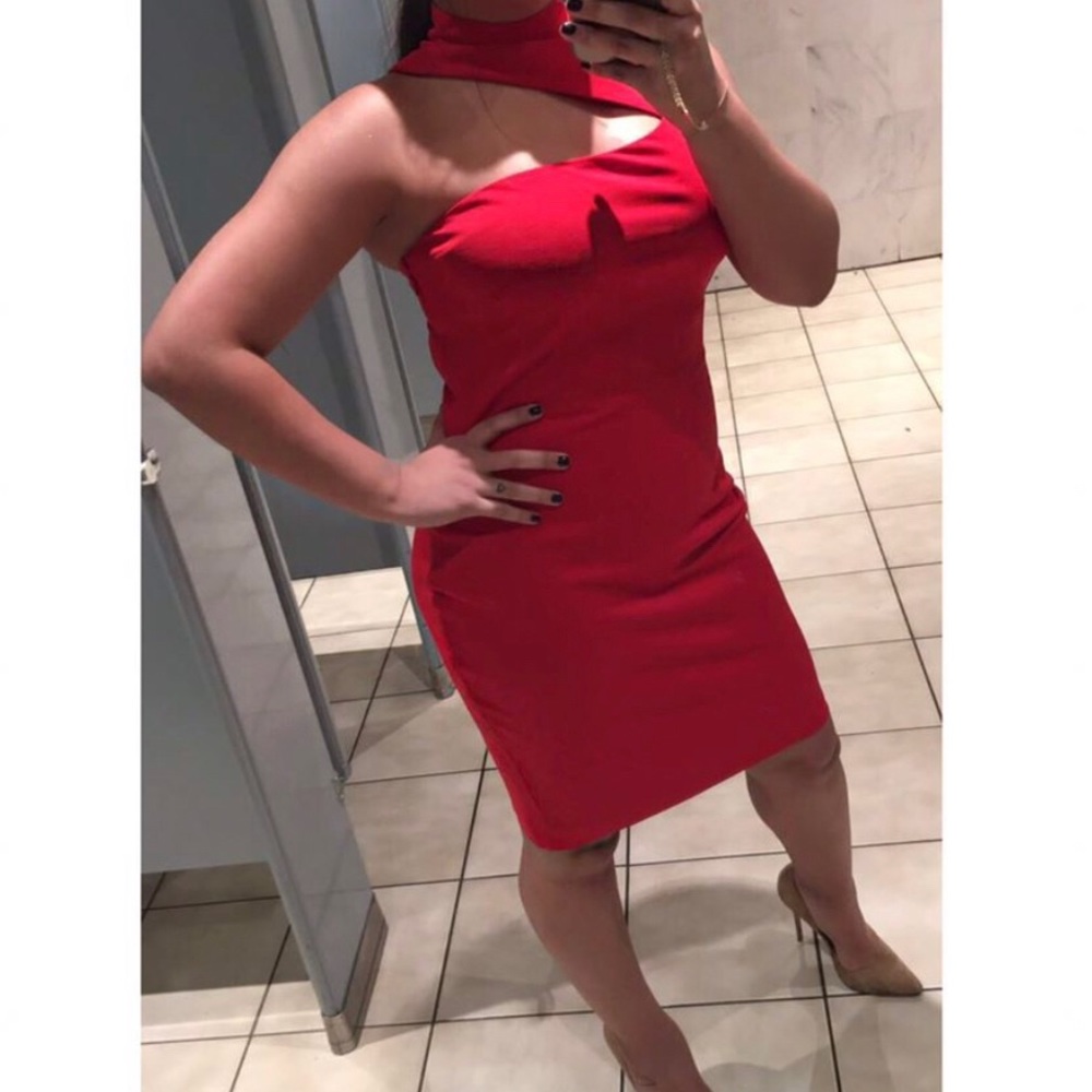 Ralph Lauren Asymmetrical neck cocktail dress